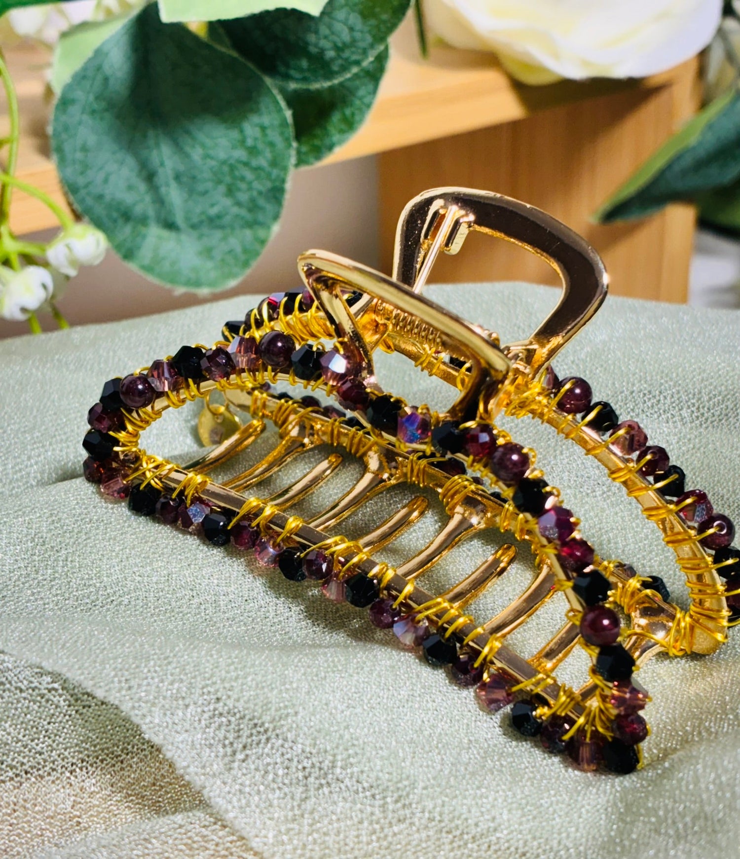 Pinces croco pierres naturelles