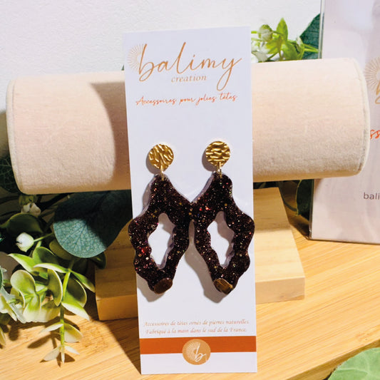 Boucle d'oreilles Corsica marrons