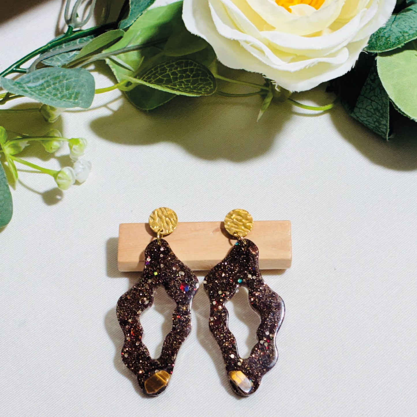 Boucle d'oreilles Corsica marrons