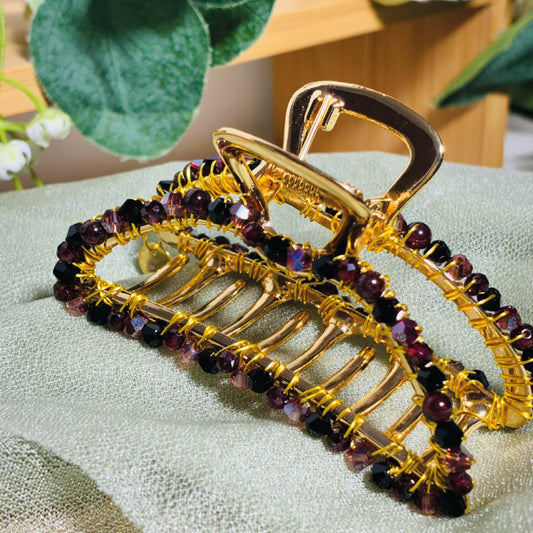 Pince croco grand modèle Grenats