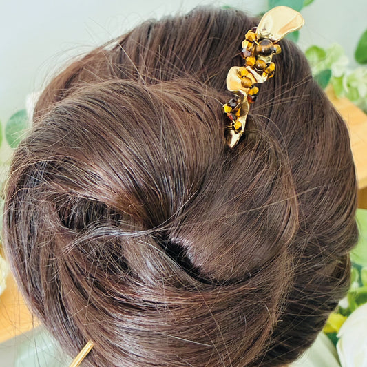 Pic à cheveux Œil de Tigre