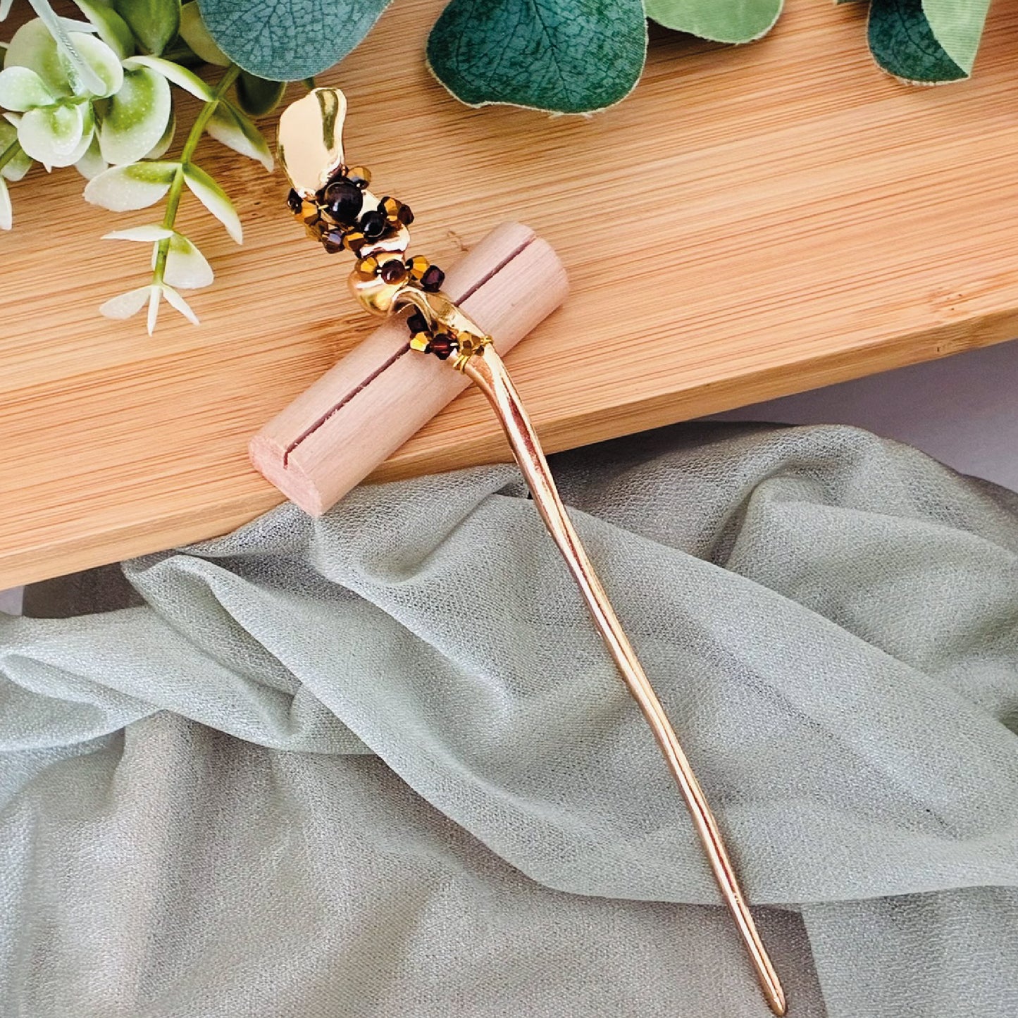 Pic à cheveux Œil de Tigre