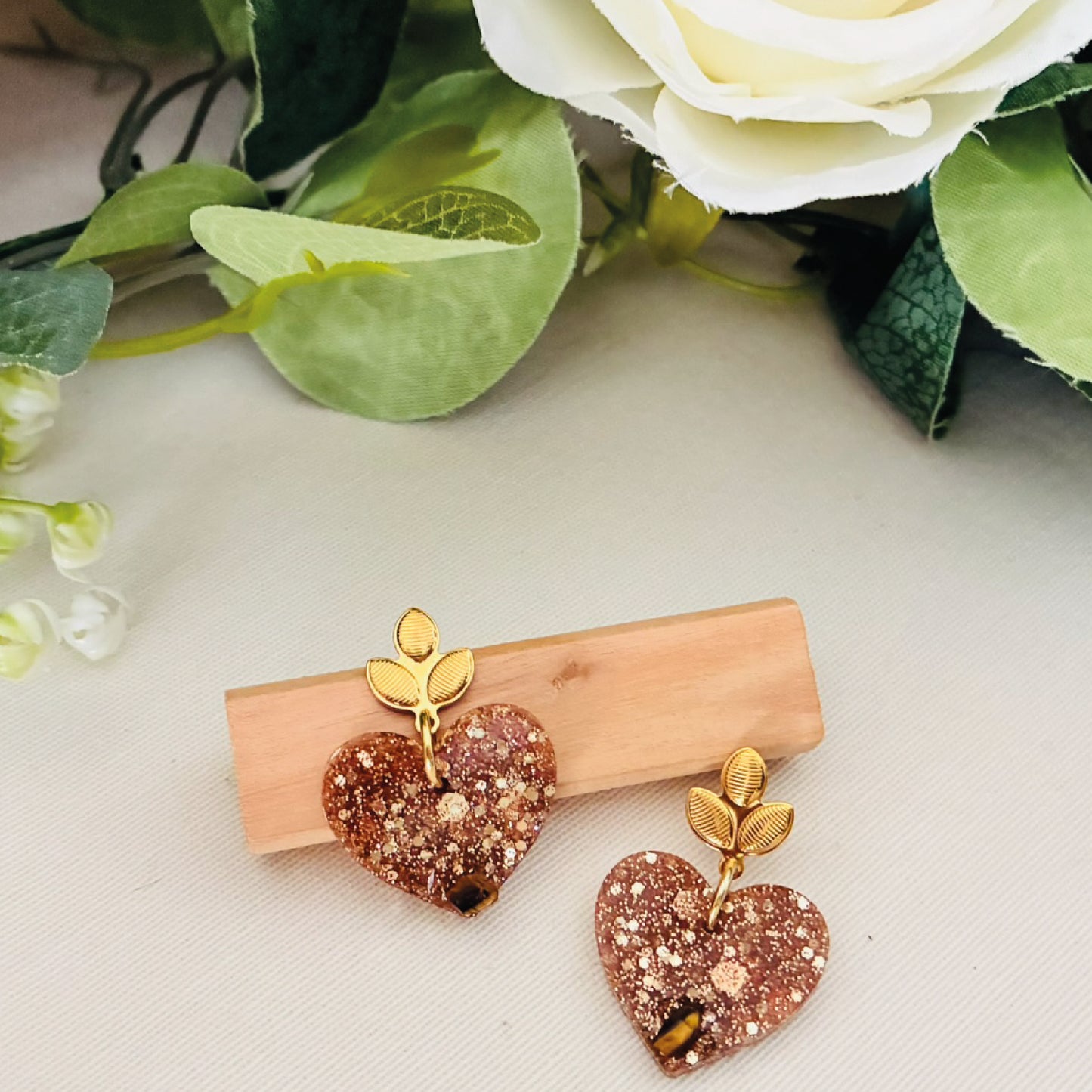 Boucles d'oreilles Cœur dorées