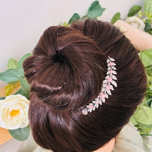 Peigne demi-lune rose