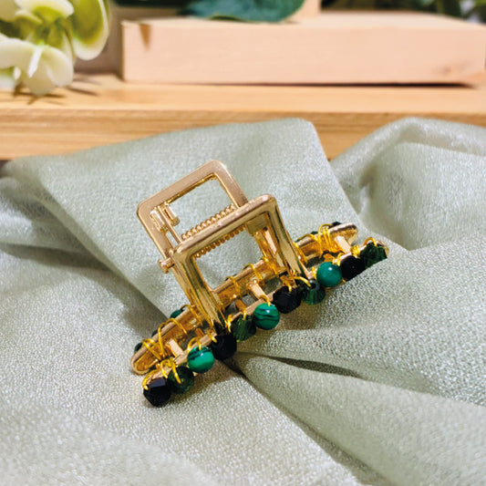 Pince croco petit modèle Malachite