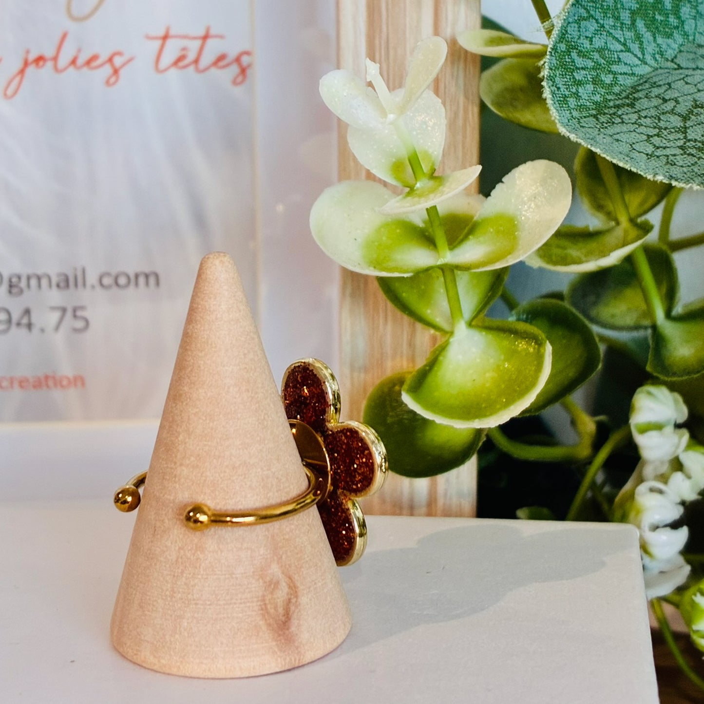 Bague Marguerite cuivrée