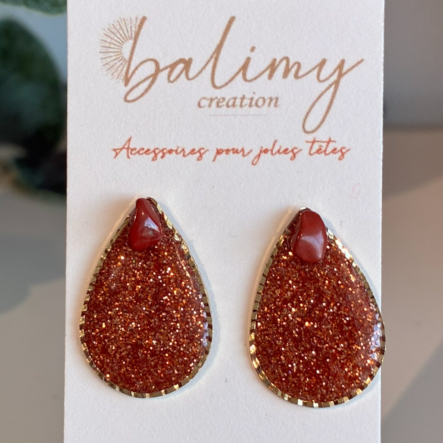 Boucles goutte or et cuivre