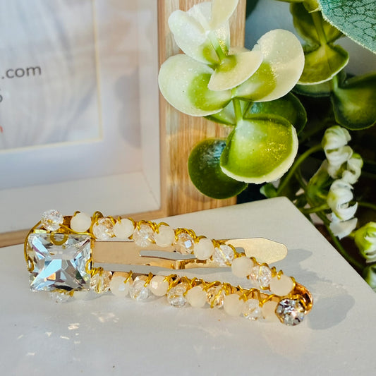 Barrette Clic clac Cristal roche