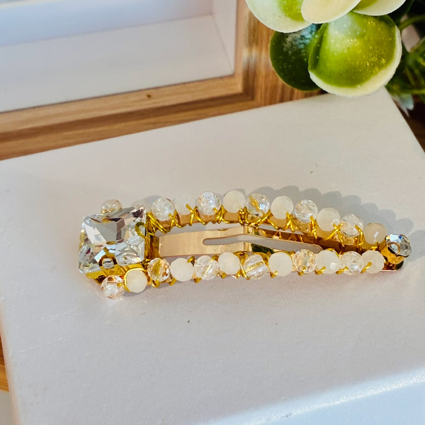 Barrette Clic clac Cristal roche