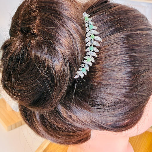Peigne demi-lune vert
