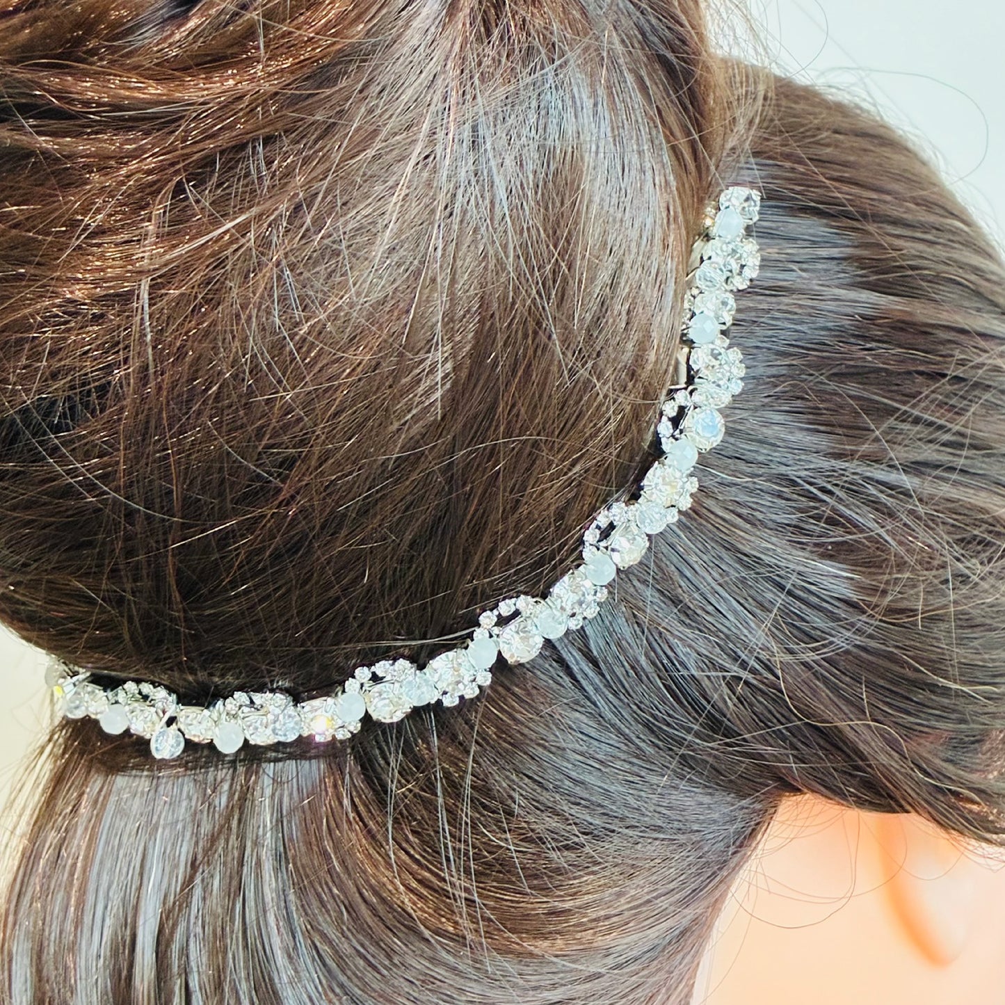 Double peigne argent et blanc