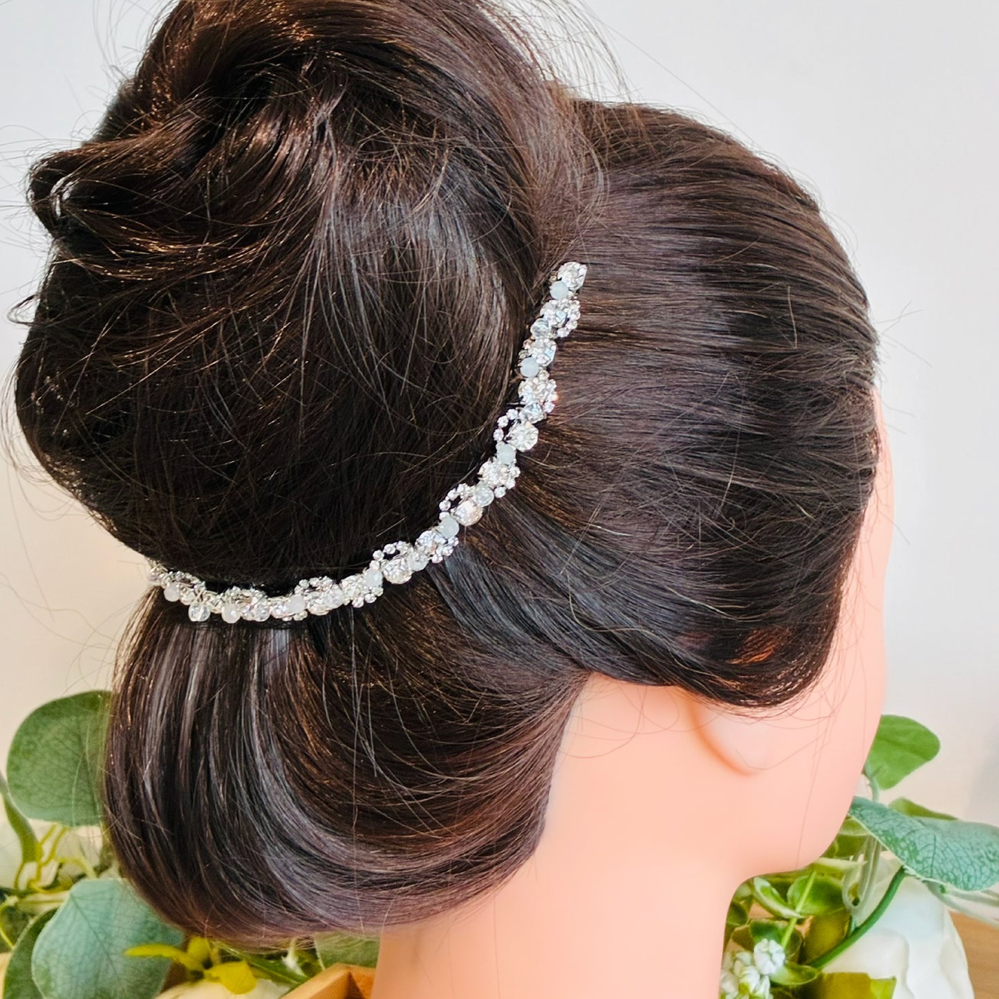 Double peigne argent et blanc