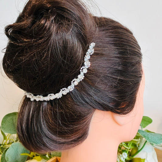 Double peigne argent et blanc