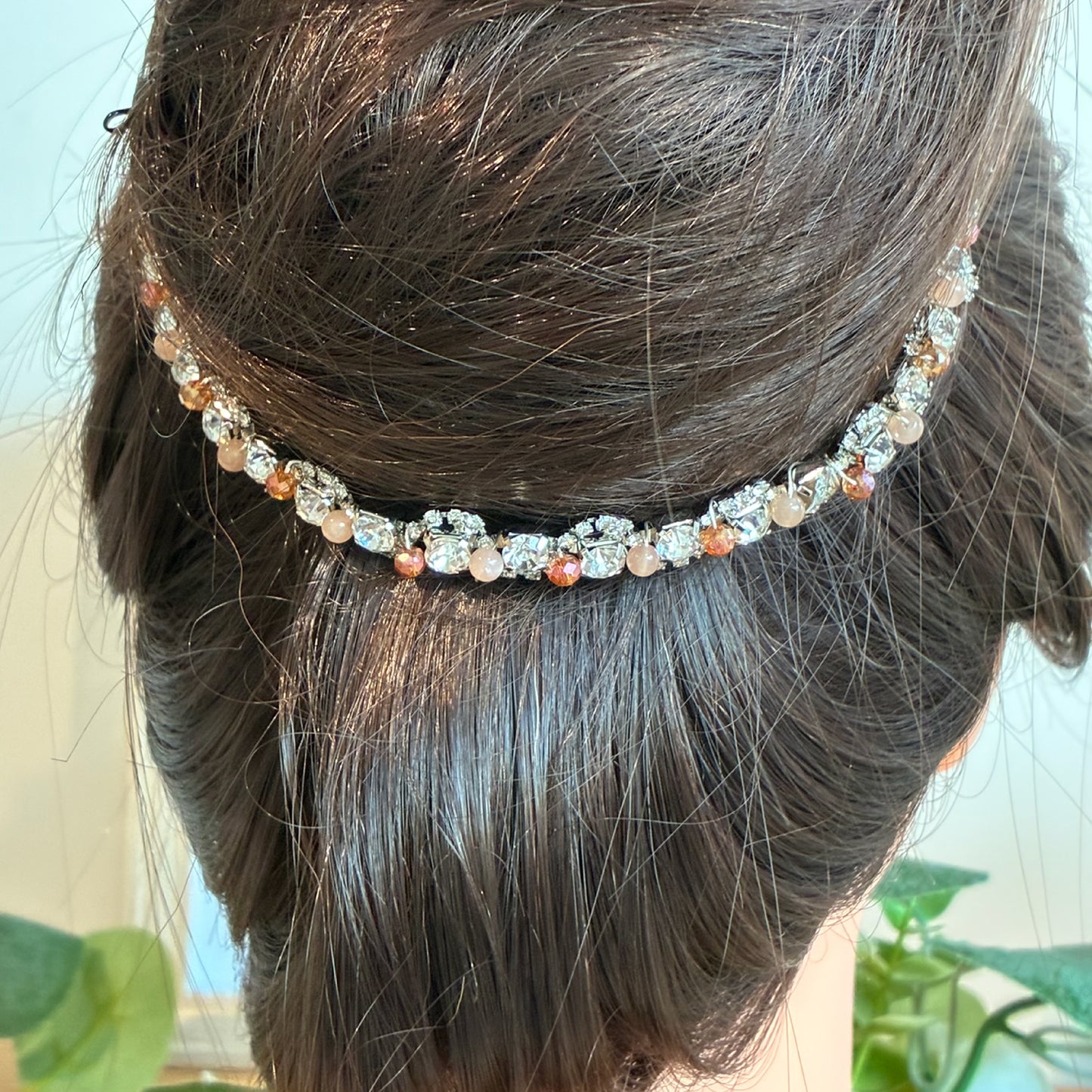 Double peigne argent et orange