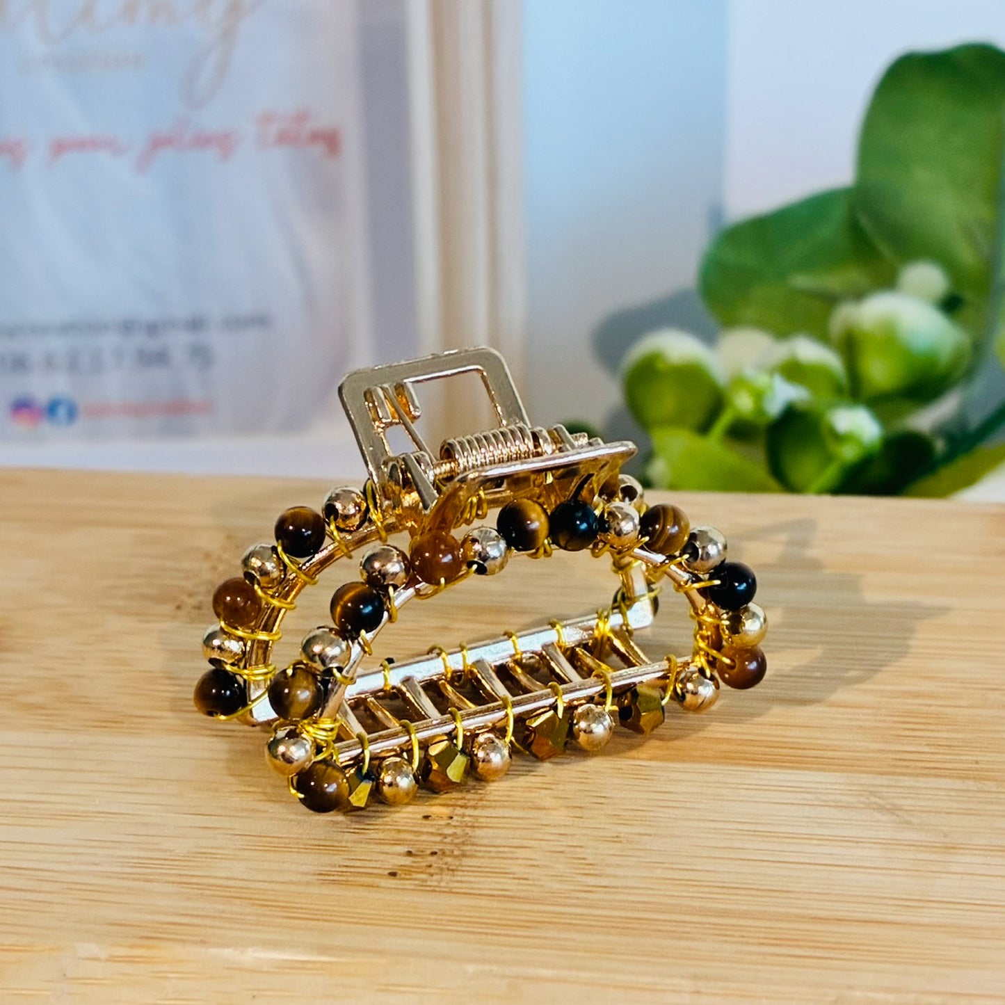 Pince croco petit modèle Œil de Tigre