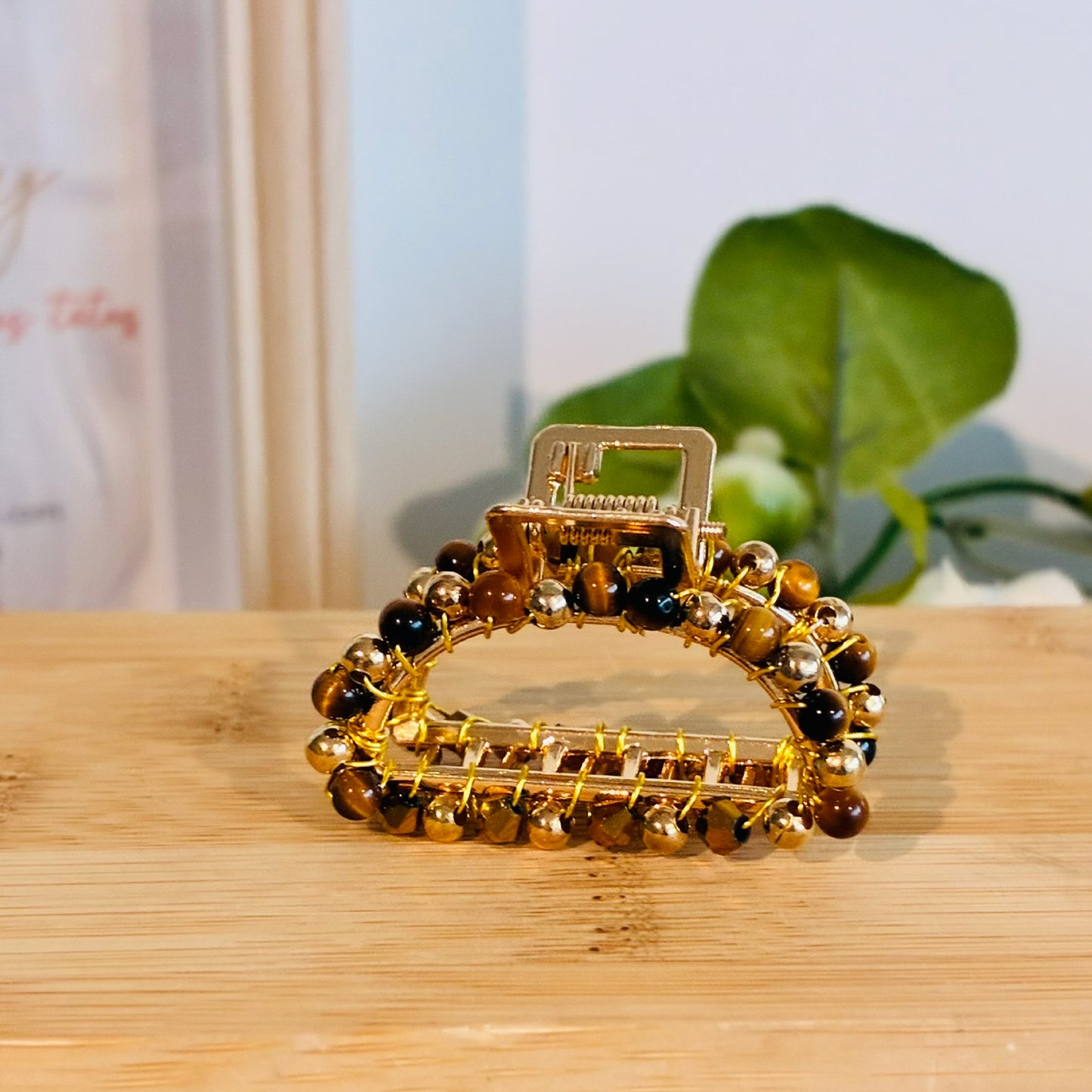 Pince croco petit modèle Œil de Tigre